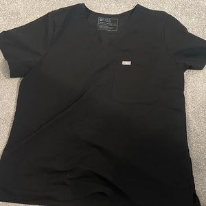 Womens black figs top